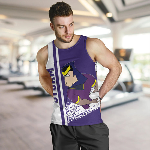 Melbourne Storm Men's Tank Top - Melbourne Storm Mascot Quater Style Melbourne Storm Men's Tank Top - Melbourne Storm Mascot Quater Style
