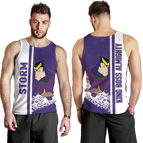 Melbourne Storm Men's Tank Top - Melbourne Storm Mascot Quater Style Melbourne Storm Men's Tank Top - Melbourne Storm Mascot Quater Style