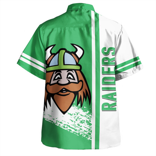 Canberra Raiders Hawaiian Shirt - Canberra Raiders Mascot Quater Style Canberra Raiders Hawaiian Shirt - Canberra Raiders Mascot Quater Style