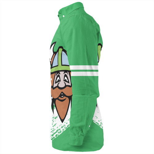 Canberra Raiders Long Sleeve Shirt - Canberra Raiders Mascot Quater Style Canberra Raiders Long Sleeve Shirt - Canberra Raiders Mascot Quater Style