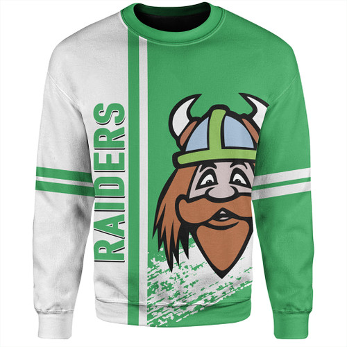 Canberra City Sport Sweatshirt - Raiders Mascot Quater Style