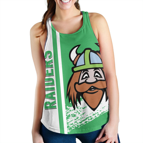 Canberra Raiders Women's Racerback Tank - Canberra Raiders Mascot Quater Style Canberra Raiders Women's Racerback Tank - Canberra Raiders Mascot Quater Style