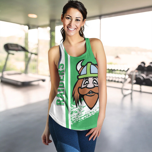 Canberra Raiders Women's Racerback Tank - Canberra Raiders Mascot Quater Style Canberra Raiders Women's Racerback Tank - Canberra Raiders Mascot Quater Style