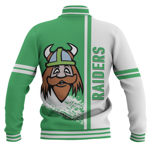 Canberra Raiders Baseball Jacket - Canberra Raiders Mascot Quater Style Canberra Raiders Baseball Jacket - Canberra Raiders Mascot Quater Style