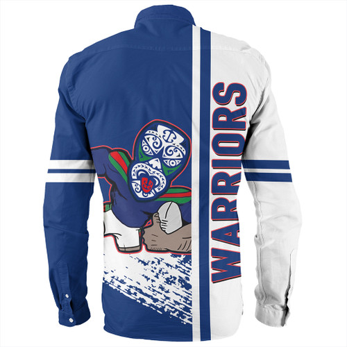 New Zealand Warriors Sport Long Sleeve Shirt - Warriors Mascot Quater Style New Zealand Warriors Sport Long Sleeve Shirt - Warriors Mascot Quater Style