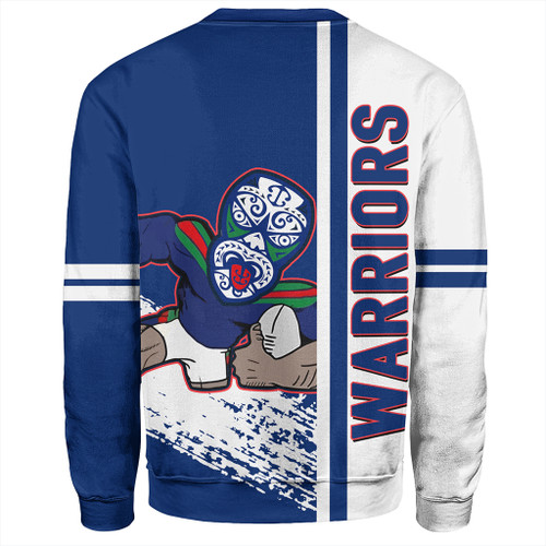 New Zealand Warriors Sport Sweatshirt - Warriors Mascot Quater Style