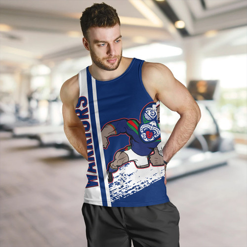 New Zealand Warriors Sport Men's Tank Top - Warriors Mascot Quater Style