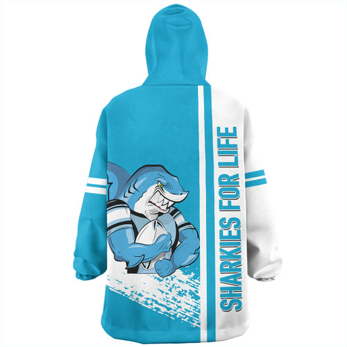Cronulla-Sutherland Sharks Snug Hoodie - Sharks Mascot Quater Style Cronulla-Sutherland Sharks Snug Hoodie - Sharks Mascot Quater Style