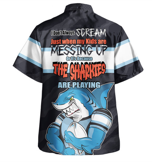 Cronulla-Sutherland Sharks Mother's Day Hawaiian Shirt - Screaming Mom and Crazy Fan