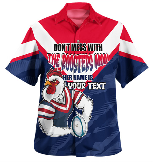 Sydney Roosters Mother's Day Hawaiian Shirt - Screaming Mom and Crazy Fan