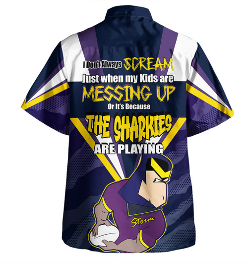 Melbourne Storm Mother's Day Hawaiian Shirt - Screaming Mom and Crazy Fan Melbourne Storm Mother's Day Hawaiian Shirt - Screaming Mom and Crazy Fan