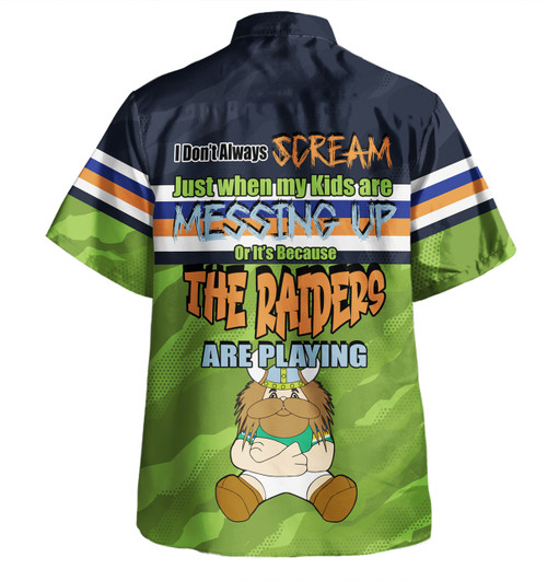Canberra Raiders Mother's Day Hawaiian Shirt - Screaming Mom and Crazy Fan Canberra Raiders Mother's Day Hawaiian Shirt - Screaming Mom and Crazy Fan