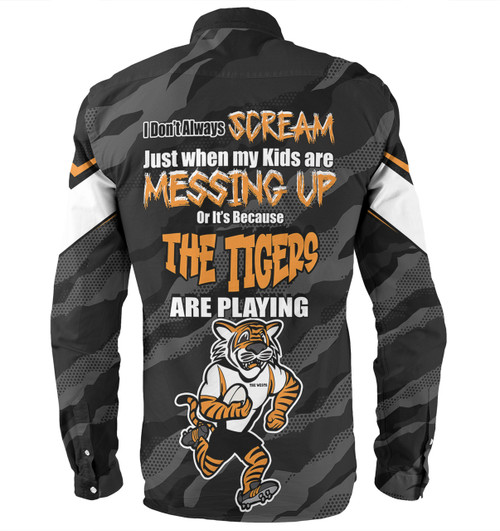 Wests Tigers Mother's Day Long Sleeve Shirt - Screaming Mom and Crazy Fan Wests Tigers Mother's Day Long Sleeve Shirt - Screaming Mom and Crazy Fan