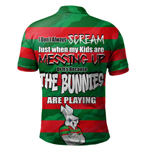 South Sydney Rabbitohs Mother's Day Polo Shirt - Screaming Mom and Crazy Fan South Sydney Rabbitohs Mother's Day Polo Shirt - Screaming Mom and Crazy Fan