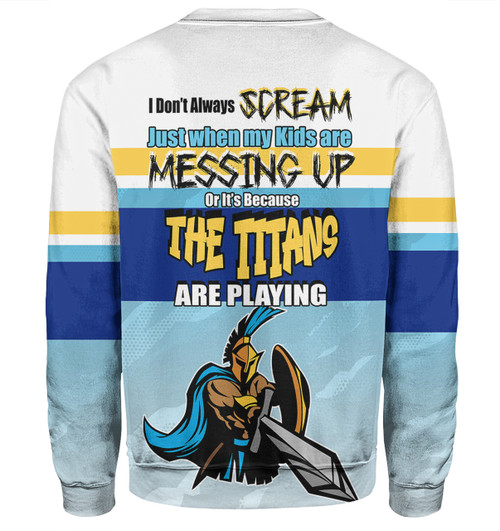 Gold Coast Titans Mother's Day Sweatshirt - Screaming Mom and Crazy Fan Gold Coast Titans Mother's Day Sweatshirt - Screaming Mom and Crazy Fan