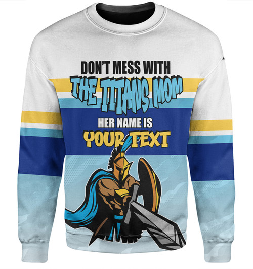 Gold Coast Titans Mother's Day Sweatshirt - Screaming Mom and Crazy Fan