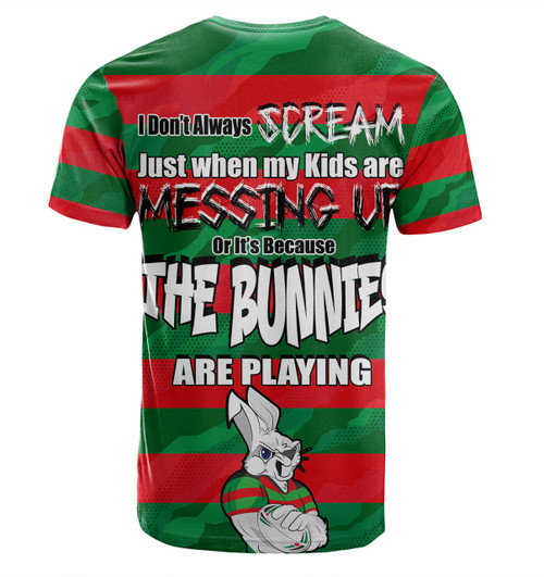 South Sydney Rabbitohs Mother's Day T-Shirt - Screaming Mom and Crazy Fan South Sydney Rabbitohs Mother's Day T-Shirt - Screaming Mom and Crazy Fan