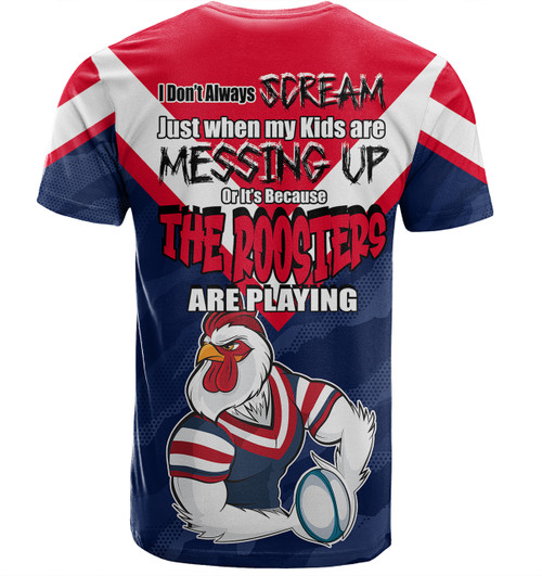Sydney Roosters Mother's Day T-Shirt - Screaming Mom and Crazy Fan Sydney Roosters Mother's Day T-Shirt - Screaming Mom and Crazy Fan