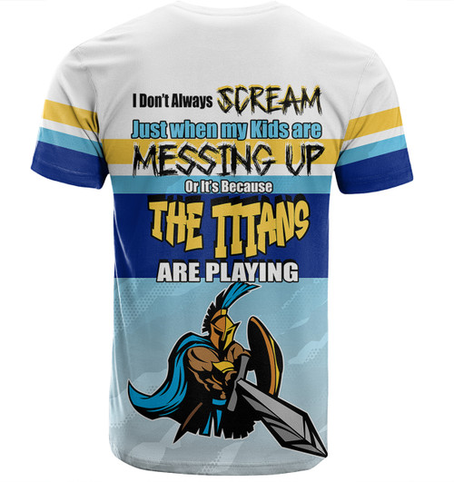 Gold Coast Titans Mother's Day T-Shirt - Screaming Mom and Crazy Fan Gold Coast Titans Mother's Day T-Shirt - Screaming Mom and Crazy Fan