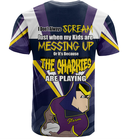 Melbourne Storm Mother's Day T-Shirt - Screaming Mom and Crazy Fan Melbourne Storm Mother's Day T-Shirt - Screaming Mom and Crazy Fan