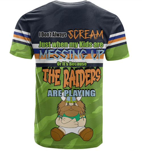Canberra Raiders Mother's Day T-Shirt - Screaming Mom and Crazy Fan Canberra Raiders Mother's Day T-Shirt - Screaming Mom and Crazy Fan
