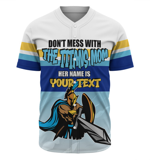 Gold Coast Titans Mother's Day Baseball Shirt - Screaming Mom and Crazy Fan