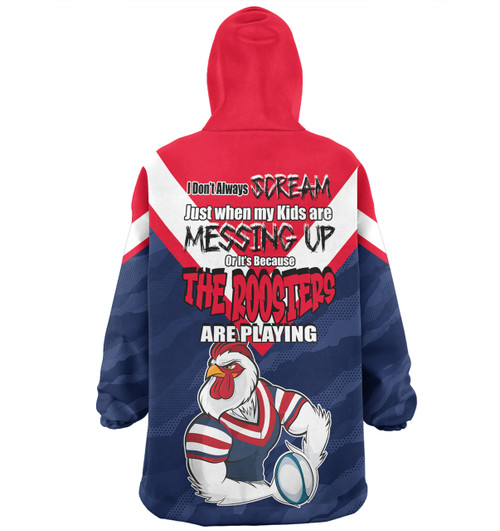Sydney Roosters Mother's Day Snug Hoodie - Screaming Mom and Crazy Fan Sydney Roosters Mother's Day Snug Hoodie - Screaming Mom and Crazy Fan
