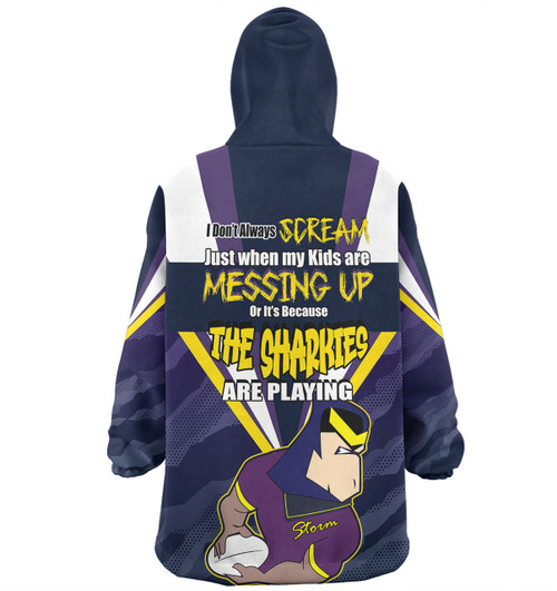 Melbourne Storm Mother's Day Snug Hoodie - Screaming Mom and Crazy Fan Melbourne Storm Mother's Day Snug Hoodie - Screaming Mom and Crazy Fan
