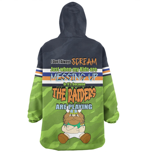 Canberra Raiders Mother's Day Snug Hoodie - Screaming Mom and Crazy Fan Canberra Raiders Mother's Day Snug Hoodie - Screaming Mom and Crazy Fan