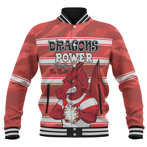 St. George Illawarra Dragons Custom Baseball Jacket - I Hate Being This Awesome But St. George Illawarra Dragons Baseball Jacket