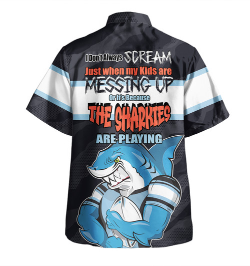 Cronulla-Sutherland Sharks Father's Day Hawaiian Shirt - Screaming Dad and Crazy Fan Cronulla-Sutherland Sharks Father's Day Hawaiian Shirt - Screaming Dad and Crazy Fan