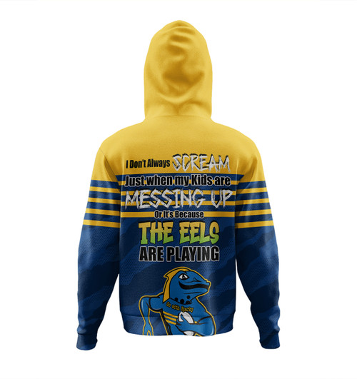 Parramatta Eels Father's Day Hoodie - Screaming Dad and Crazy Fan Parramatta Eels Father's Day Hoodie - Screaming Dad and Crazy Fan