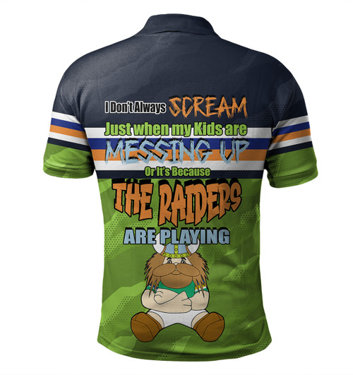 Canberra Raiders Father's Day Polo Shirt - Screaming Dad and Crazy Fan Canberra Raiders Father's Day Polo Shirt - Screaming Dad and Crazy Fan
