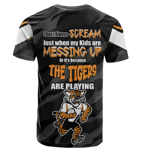Wests Tigers Father's Day T-Shirt - Screaming Dad and Crazy Fan Wests Tigers Father's Day T-Shirt - Screaming Dad and Crazy Fan