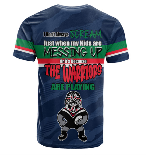 New Zealand Warriors Father's Day T-Shirt - Screaming Dad and Crazy Fan