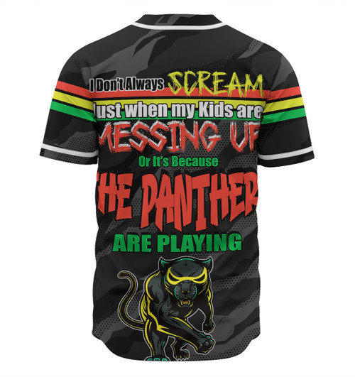 Penrith Panthers Father's Day Baseball Shirt - Screaming Dad and Crazy Fan Penrith Panthers Father's Day Baseball Shirt - Screaming Dad and Crazy Fan