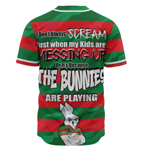 South Sydney Rabbitohs Father's Day Baseball Shirt - Screaming Dad and Crazy Fan South Sydney Rabbitohs Father's Day Baseball Shirt - Screaming Dad and Crazy Fan