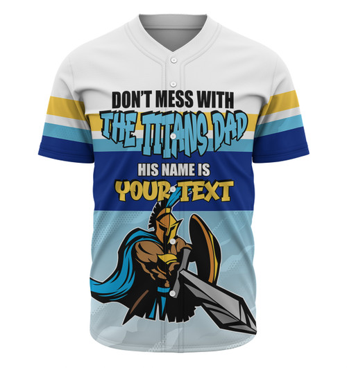 Gold Coast Titans Father's Day Baseball Shirt - Screaming Dad and Crazy Fan