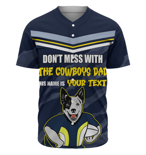 North Queensland Father's Day Baseball Shirt - Screaming Dad and Crazy Fan