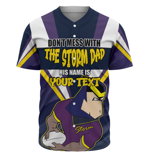 Melbourne Storm Father's Day Baseball Shirt - Screaming Dad and Crazy Fan