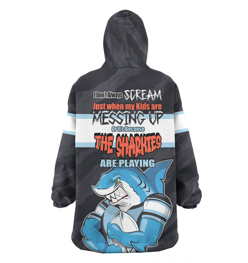 Cronulla-Sutherland Sharks Father's Day Snug Hoodie - Screaming Dad and Crazy Fan Cronulla-Sutherland Sharks Father's Day Snug Hoodie - Screaming Dad and Crazy Fan