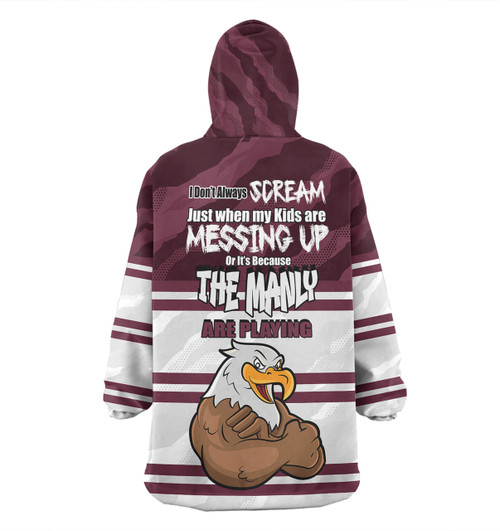 Manly Warringah Sea Eagles Father's Day Snug Hoodie - Screaming Dad and Crazy Fan Manly Warringah Sea Eagles Father's Day Snug Hoodie - Screaming Dad and Crazy Fan