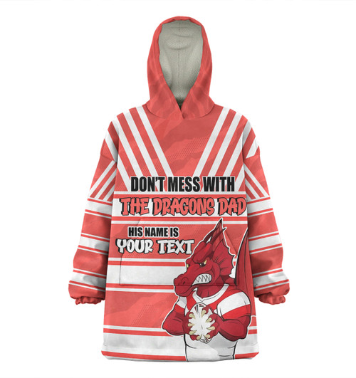 St. George Illawarra Dragons Father's Day Snug Hoodie - Screaming Dad and Crazy Fan