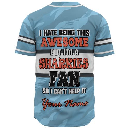 Cronulla-Sutherland Sharks Baseball Shirt - I Hate Being This Awesome But Sharkies Baseball Shirt Cronulla-Sutherland Sharks Baseball Shirt - I Hate Being This Awesome But Sharkies Baseball Shirt
