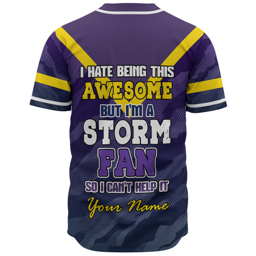 Melbourne Storm Custom Baseball Shirt - I Hate Being This Awesome But Melbourne Storm Baseball Shirt Melbourne Storm Custom Baseball Shirt - I Hate Being This Awesome But Melbourne Storm Baseball Shirt