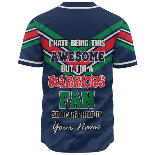 New Zealand Warriors Custom Baseball Shirt - I Hate Being This Awesome But Warriors Baseball Shirt New Zealand Warriors Custom Baseball Shirt - I Hate Being This Awesome But Warriors Baseball Shirt
