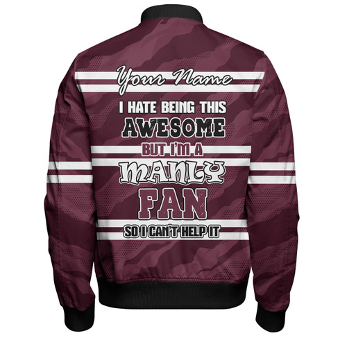 Manly Warringah Sea Eagles Bomber Jacket- I Hate Being This Awesome But Eagles Bomber Jacket Manly Warringah Sea Eagles Bomber Jacket- I Hate Being This Awesome But Eagles Bomber Jacket