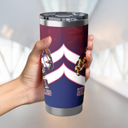 Sydney's Northern Beaches Tumbler - Sea Eagles Macost With Australia Flag Sydney's Northern Beaches Tumbler - Sea Eagles Macost With Australia Flag