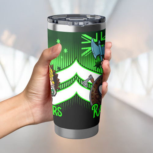 Canberra City Tumbler - Raiders Mascot With Australia Flag Canberra City Tumbler - Raiders Mascot With Australia Flag