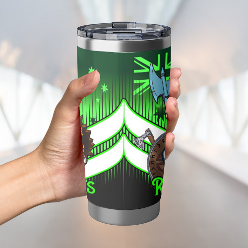 Canberra City Tumbler - Raiders Mascot With Australia Flag Canberra City Tumbler - Raiders Mascot With Australia Flag